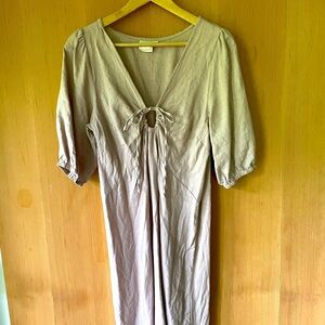 Deiji Studios Keyhole Linen Dress, XS